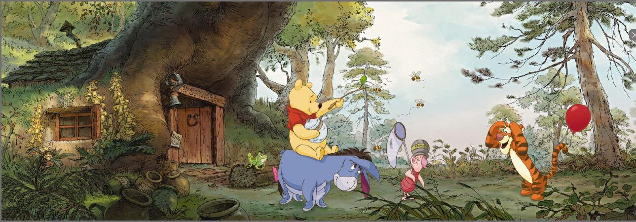 Fototapete 4-413 Pooh´s House 368 × 127 cm versandkostenfrei