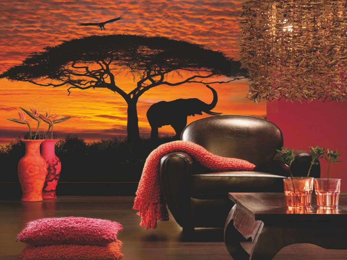 Fototapete 4-051 African Sunset 194 x 270 cm versandkostenfrei