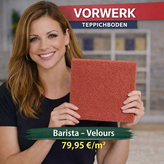 Vorwerk Barista Velours 4 oder 5 m breit in 19 Farben - versandkostenfrei