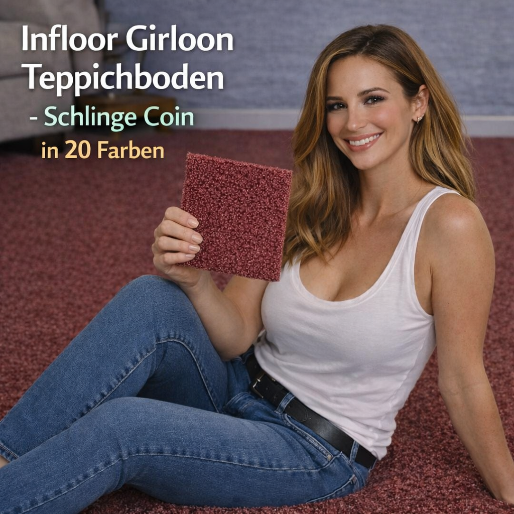 Infloor Girloon Coin Schlinge 4 m breit in 20 Farben - versandkostenfrei