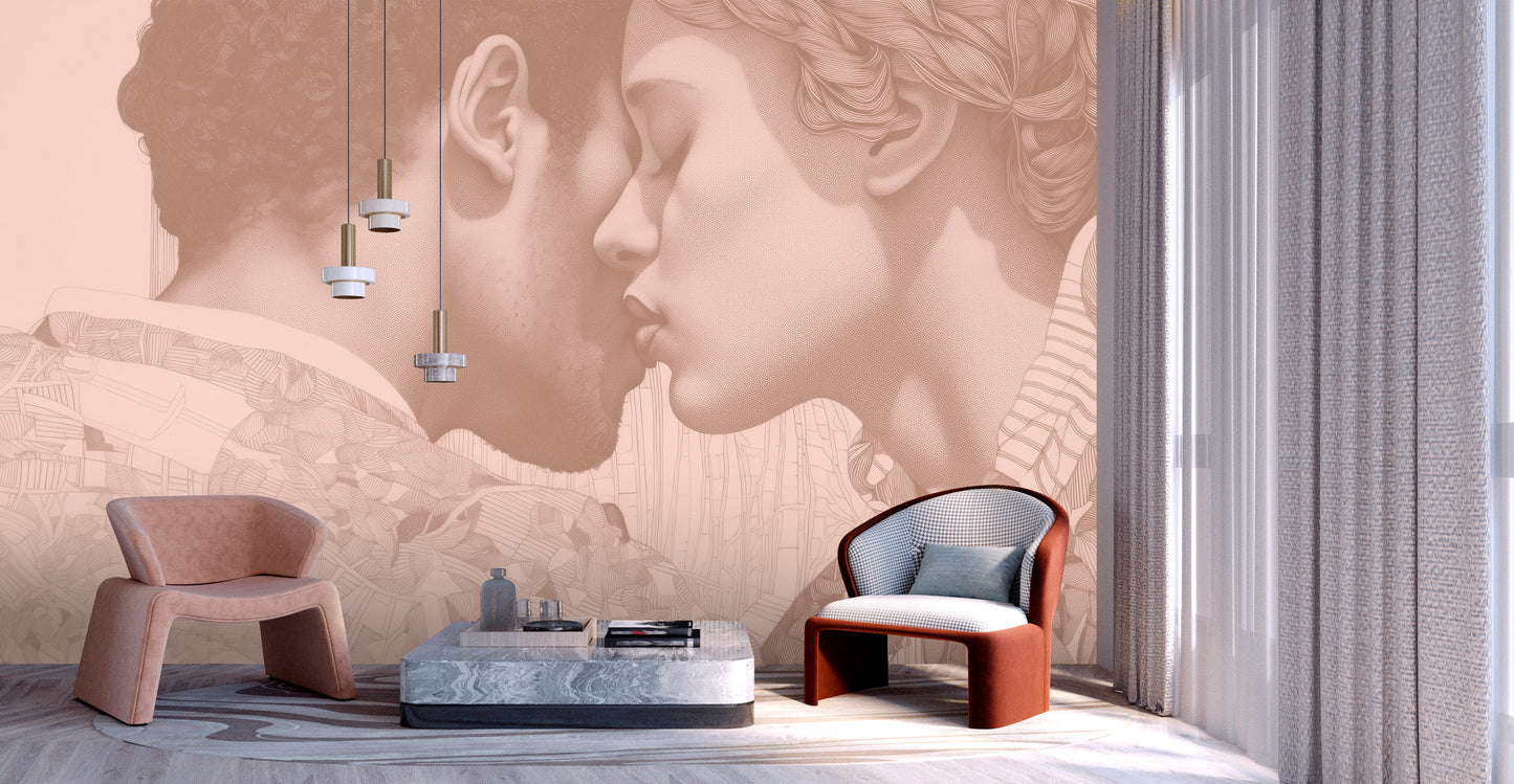 Fototapete im Digitaldruck 400 x 270 cm Kiss1