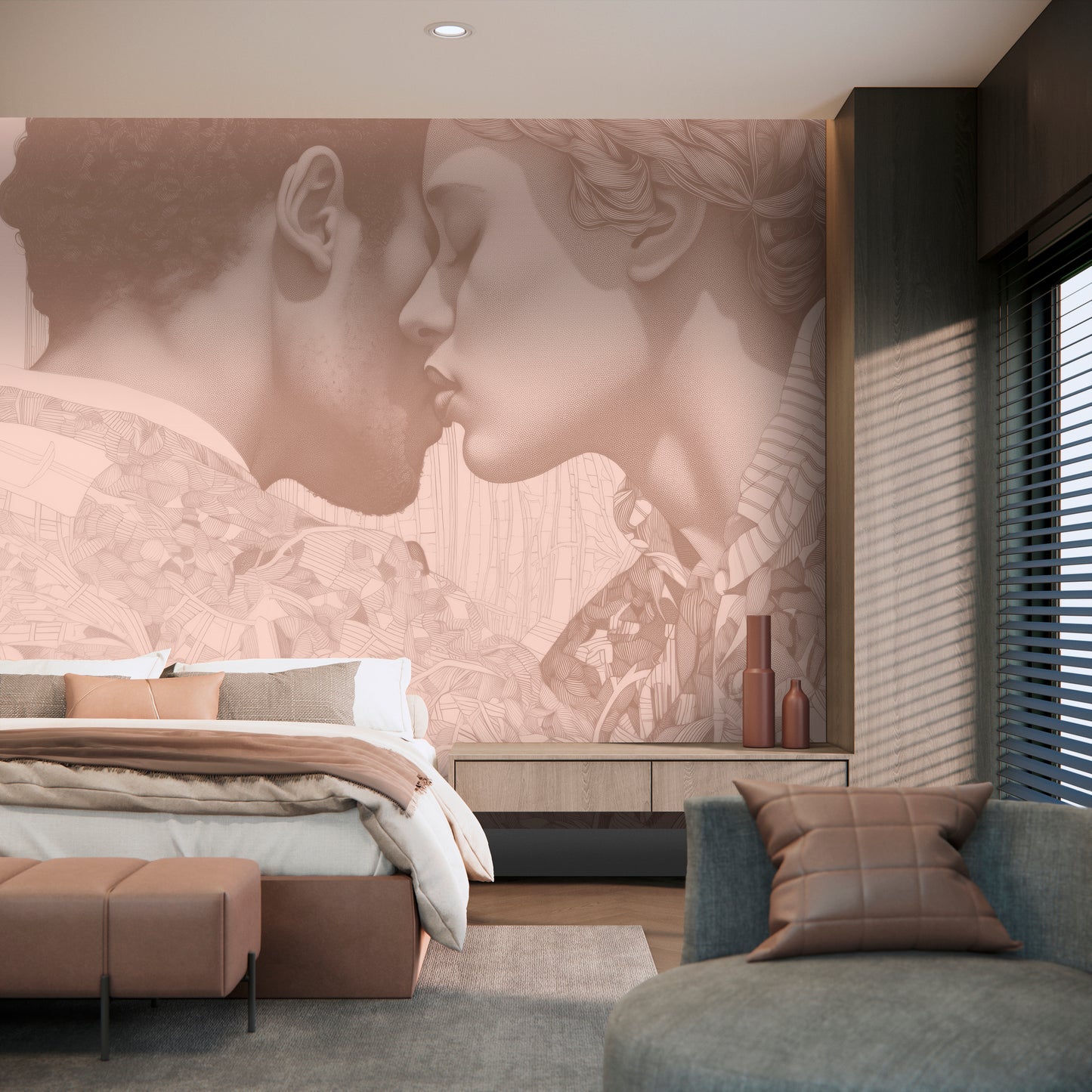 Fototapete im Digitaldruck 400 x 270 cm Kiss1