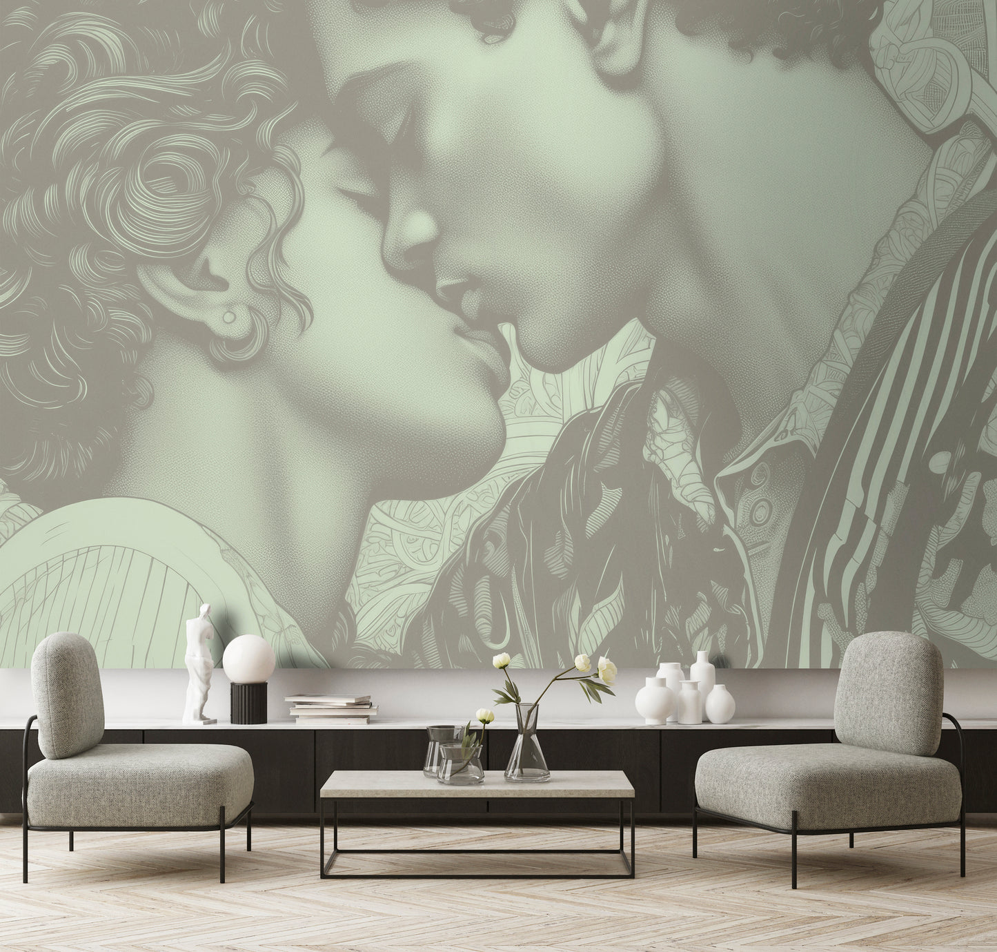 Fototapete im Digitaldruck 400 x 270 cm Kiss3