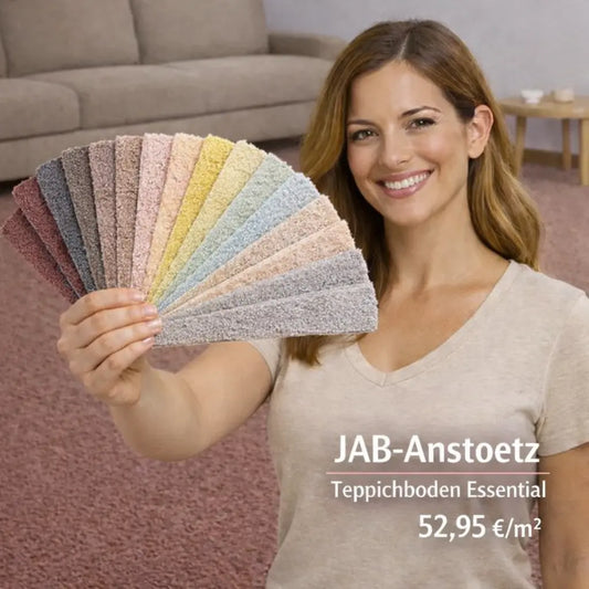 Jab Essential Velours 5 m breit in 13 Farben - versandkostenfrei