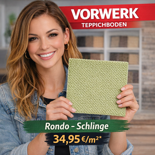 Vorwerk Rondo Schlinge 4 oder 5 m breit in 15 Farben - versandkostenfrei