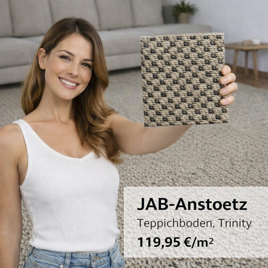 Jab Teppichboden Trinidad Sisal - 4 m breit in 3 Farben - versandkostenfrei